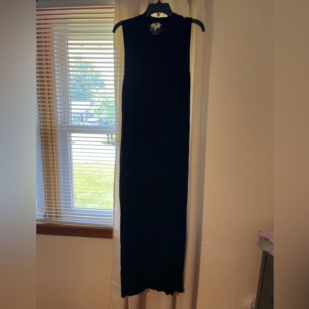 Black tank maxi dress
